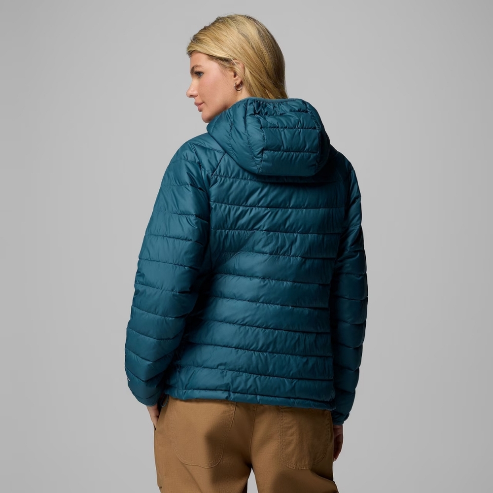 Columbia Women's Teal Hooded Puffer Jacket - Women's Powder Lite™ Hooded Jacket - Picture 13 of 13